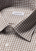 SEIDENSTICKER MEDIUM CHECK 100% COTTON 845641-NOUGAT