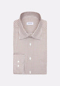 SEIDENSTICKER MEDIUM CHECK 100% COTTON 845641-NOUGAT