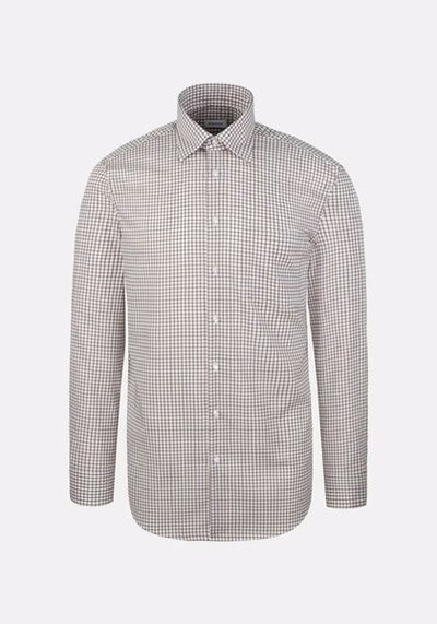 SEIDENSTICKER MEDIUM CHECK 100% COTTON 845641-NOUGAT