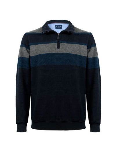 KESSLER 1/4 ZIP STRIPE 2414