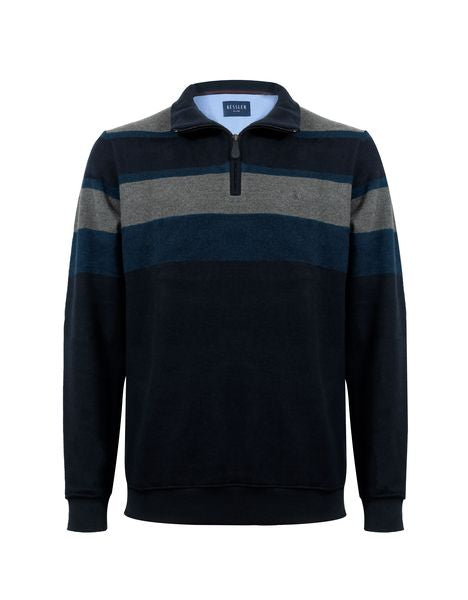KESSLER 1/4 ZIP STRIPE 2414