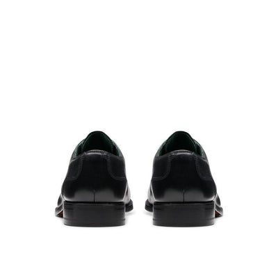 CLARKS CRAFT JAMES CAP-BLACK LEATHER SOLE