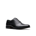 CLARKS CRAFT JAMES CAP-BLACK LEATHER SOLE