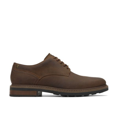 CLARKS NEWFORD LACE-DARK BROWN
