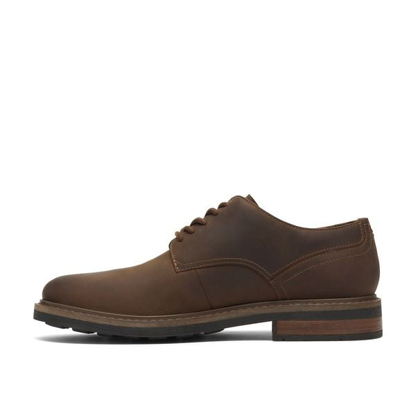 CLARKS NEWFORD LACE-DARK BROWN
