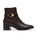 CLARKS WRENN BUCKLE-DARK BROWN