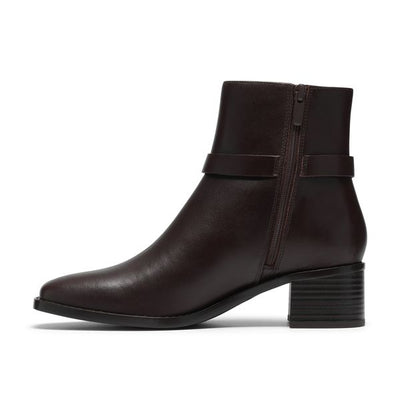 CLARKS WRENN BUCKLE-DARK BROWN