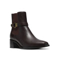 CLARKS WRENN BUCKLE-DARK BROWN