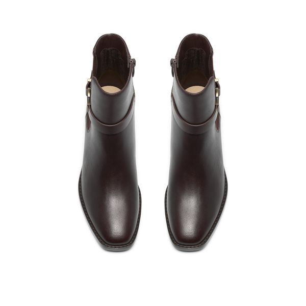 CLARKS WRENN BUCKLE-DARK BROWN