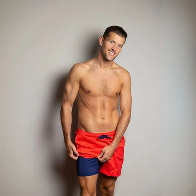 SWOLE PANDA HYPERMOTION SWIM SHORTS PLAIN-RED