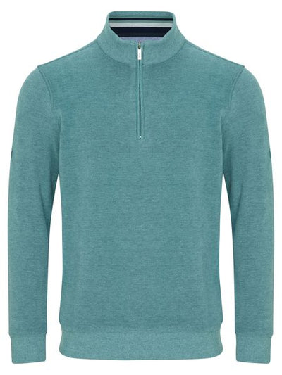 DRIFTERS 1/4 ZIP PLAIN 55120-TEAL
