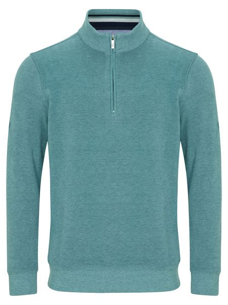 DRIFTERS 1/4 ZIP PLAIN 55120-TEAL