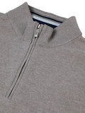 1/4 ZIP PLAIN 55120-MUSHROOM