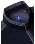 1/4 ZIP SWEATSHIRT PLAIN 553-55187-BLACK