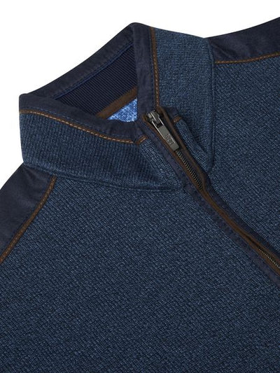 1/4 ZIP SWEATSHIRT 543-55187-DARK BLUE