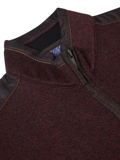 1/4 ZIP SWEATSHIRT 543-55187-BURGANDY