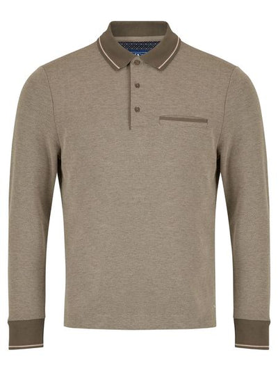 DRIFTERS POLO SHIRT L/S 553-55229-BISCUIT