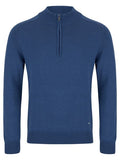 1/4 ZIP JUMPER COTTON 55601-DARK BLUE