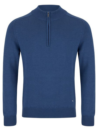 1/4 ZIP JUMPER COTTON 55601-DARK BLUE