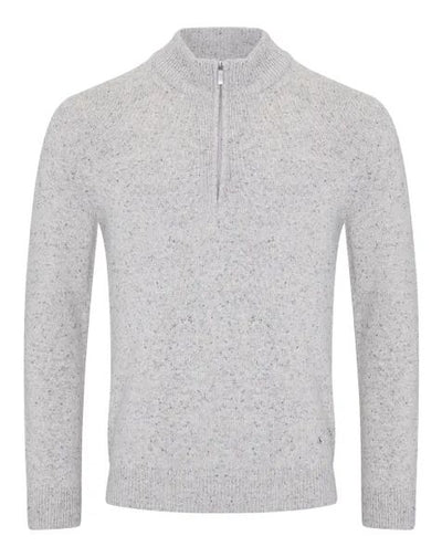 DRIFTER 1/4 ZIP SPEC KNITWEAR 563-55642-LIGHT GREY
