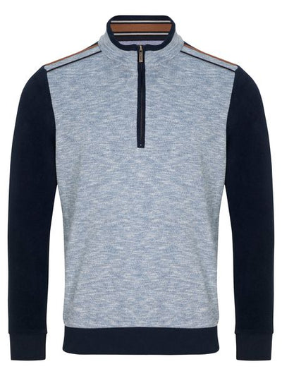 DRIFTERS 1/4 ZIP MARL 55710-NAVY