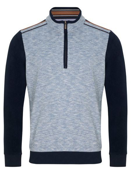 DRIFTERS 1/4 ZIP MARL 55710-NAVY