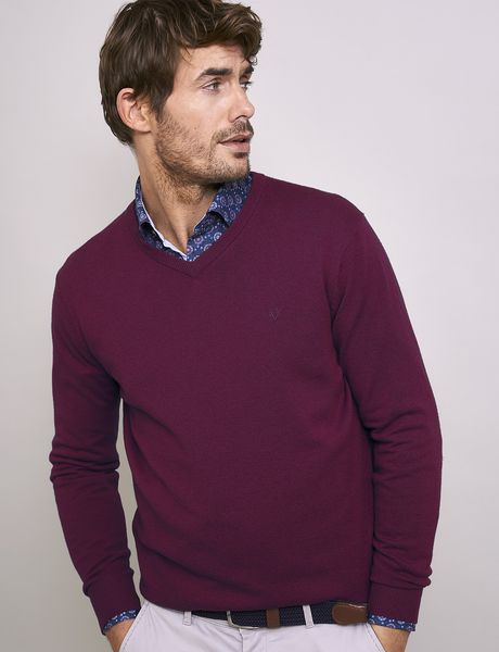 VEDONEIRE WOOL MIX V NECK 4900-PORT