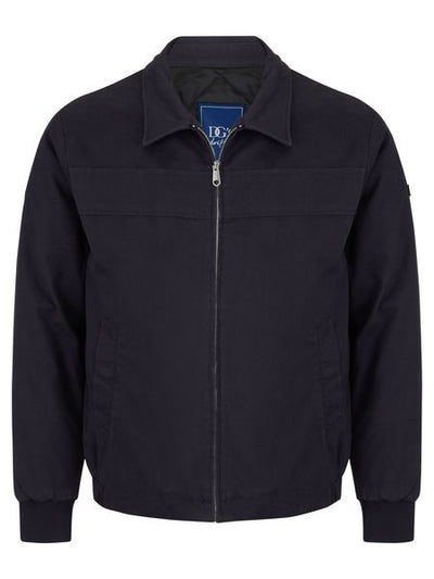 ELLISON COTTON CASUAL SHORT HARRINGTON JACKET 544-80656-NAVY