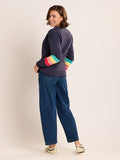BRAKEBURN AVON CREW NECK SWEATSHIRT NAVY MIX