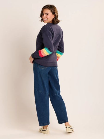BRAKEBURN AVON CREW NECK SWEATSHIRT NAVY MIX