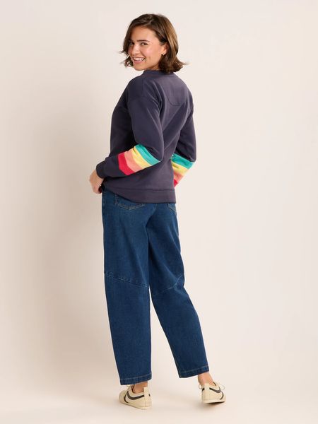 BRAKEBURN AVON CREW NECK SWEATSHIRT NAVY MIX