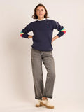 BRAKEBURN AVON CREW NECK SWEATSHIRT NAVY MIX