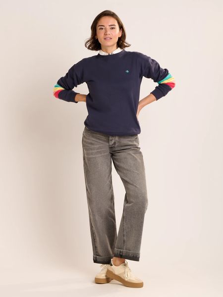 BRAKEBURN AVON CREW NECK SWEATSHIRT NAVY MIX