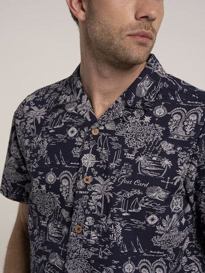 BRAKEBURN MATTERSEY PRINT SHIRT S/S