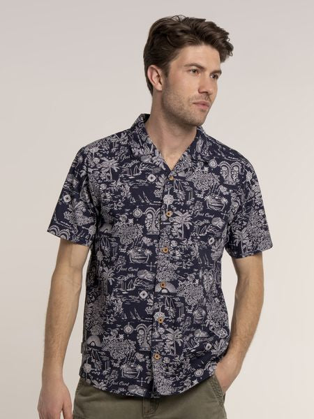 BRAKEBURN MATTERSEY PRINT SHIRT S/S