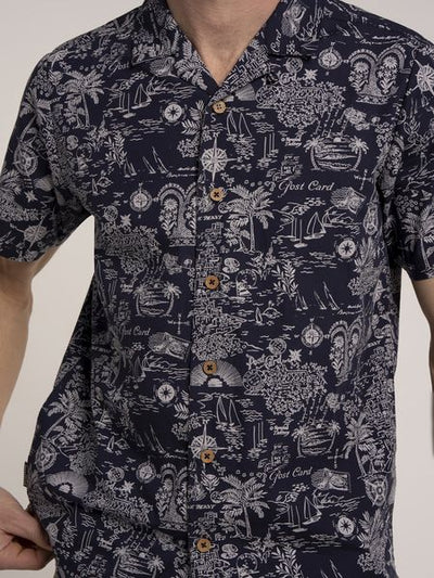 BRAKEBURN MATTERSEY PRINT SHIRT S/S