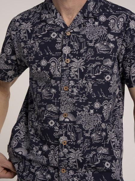 BRAKEBURN MATTERSEY PRINT SHIRT S/S