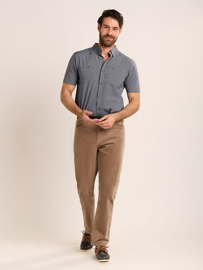 BRAKEBURN OAKENSHAW S/S SHIRT -LIGHT NAVY