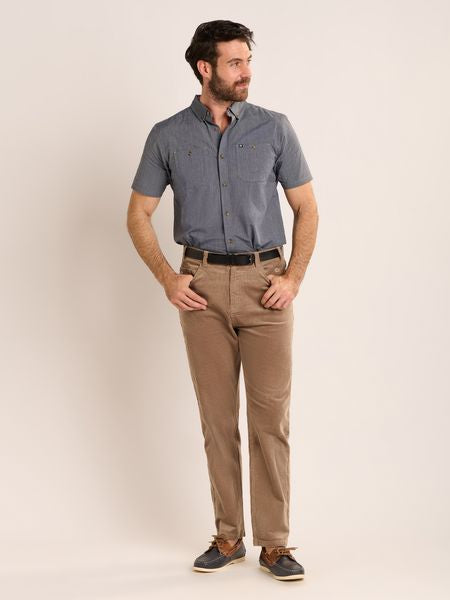 BRAKEBURN OAKENSHAW S/S SHIRT -LIGHT NAVY