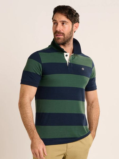 BRAKEBURN SEDGEBROOK PIQUE -NAVY GREEN