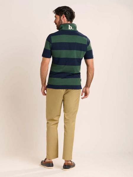 BRAKEBURN SEDGEBROOK PIQUE -NAVY GREEN