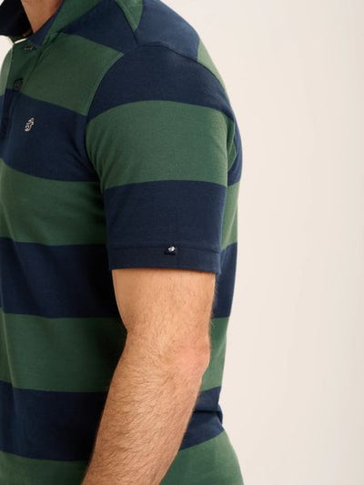 BRAKEBURN SEDGEBROOK PIQUE -NAVY GREEN