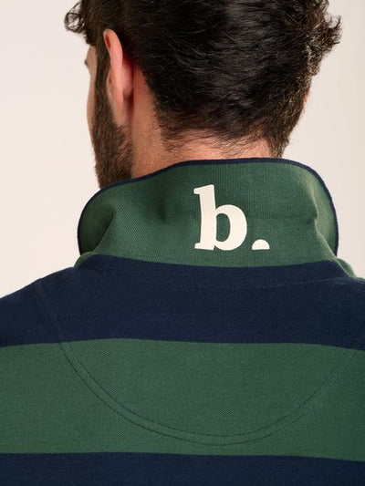 BRAKEBURN SEDGEBROOK PIQUE -NAVY GREEN