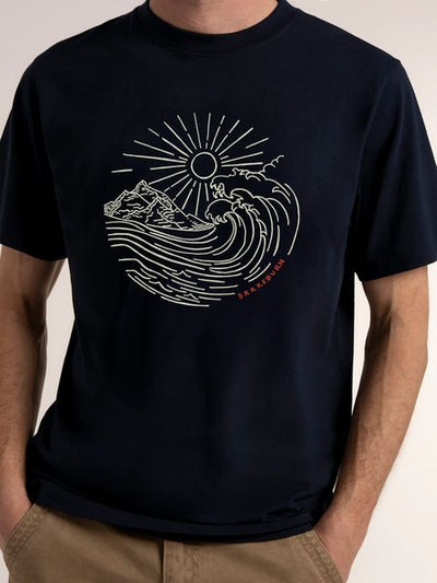 BRAKEBURN RADSTOCK T-SHIRT-NAVY