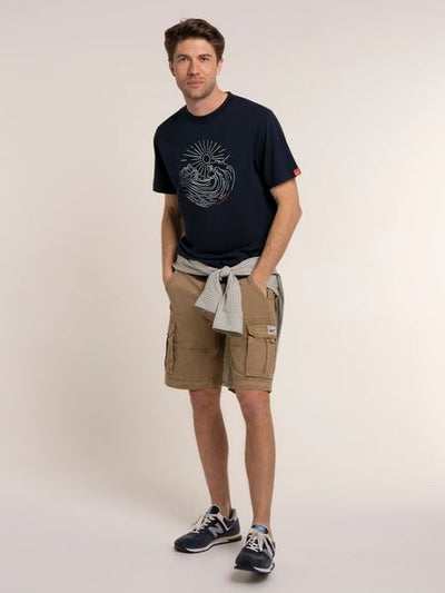 BRAKEBURN RADSTOCK T-SHIRT-NAVY