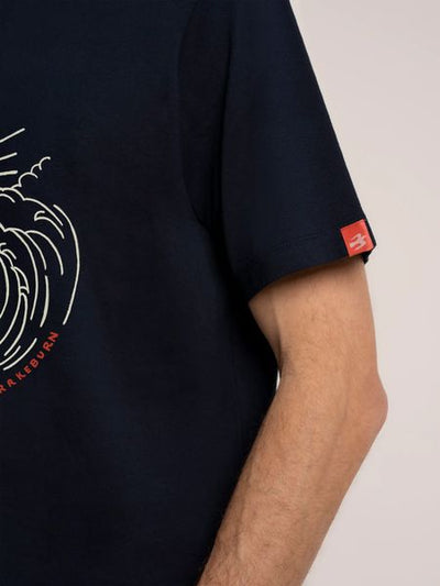 BRAKEBURN RADSTOCK T-SHIRT-NAVY