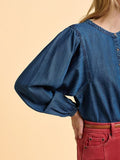 BRAKEBURN AURI BLOUSE BBLB0OO130-DENIM