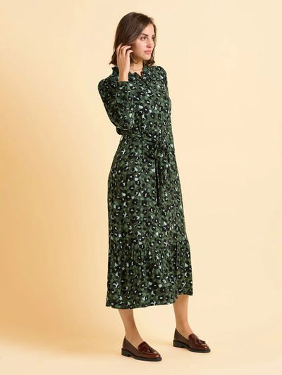 BRAKEBURN LUNA LONG SLEEVE DRESS BBLDRS00131-GREEN