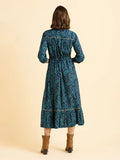 BRAKEBURN SKYE LONG SLEEVE DRESS BBLDRS00131-NAVY GREEN