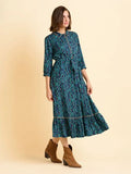 BRAKEBURN SKYE LONG SLEEVE DRESS BBLDRS00131-NAVY GREEN